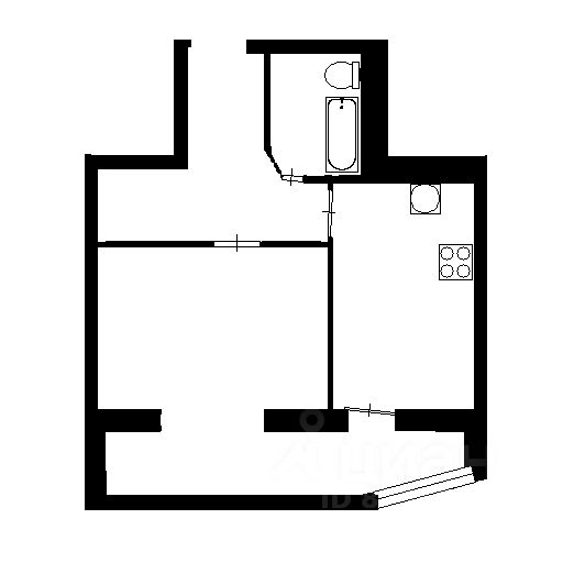 Планировка этой квартиры по данным Циан