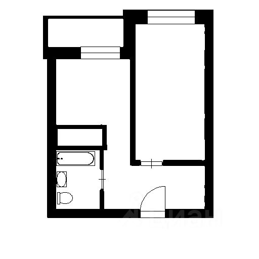 Планировка этой квартиры по данным Циан