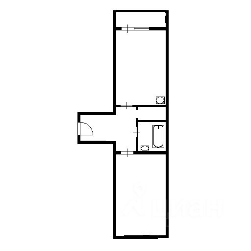 Планировка этой квартиры по данным Циан