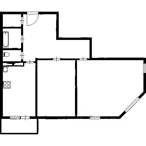 Планировка этой квартиры по данным Циан