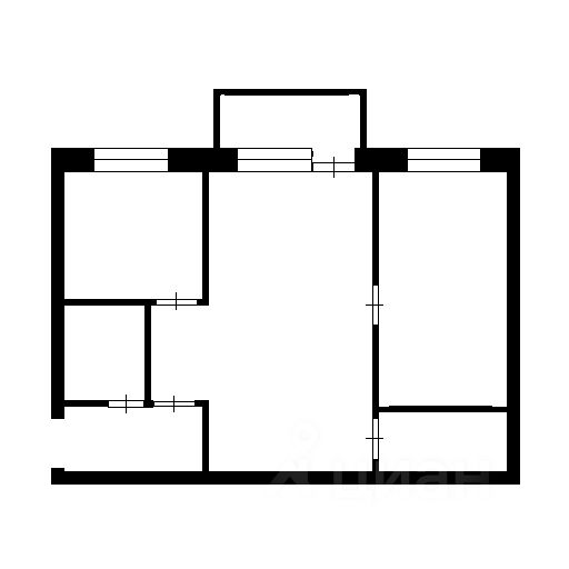 Планировка этой квартиры по данным Циан