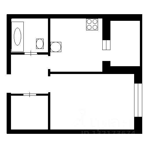 Планировка этой квартиры по данным Циан