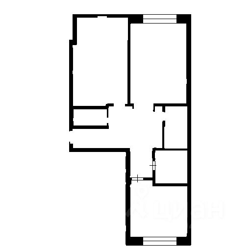 Планировка этой квартиры по данным Циан