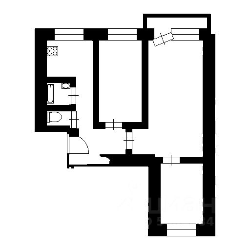 Планировка этой квартиры по данным Циан