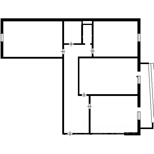 Планировка этой квартиры по данным Циан