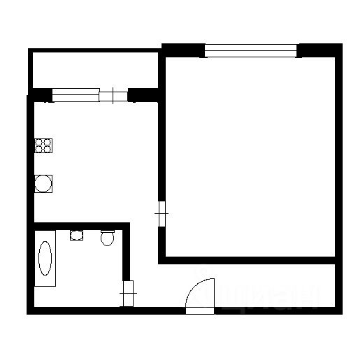 Планировка этой квартиры по данным Циан