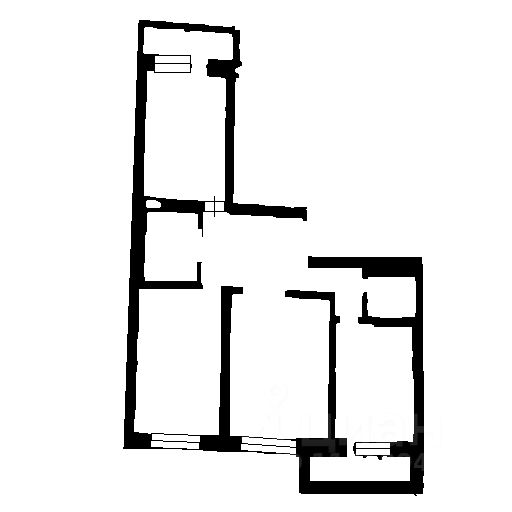 Планировка этой квартиры по данным Циан
