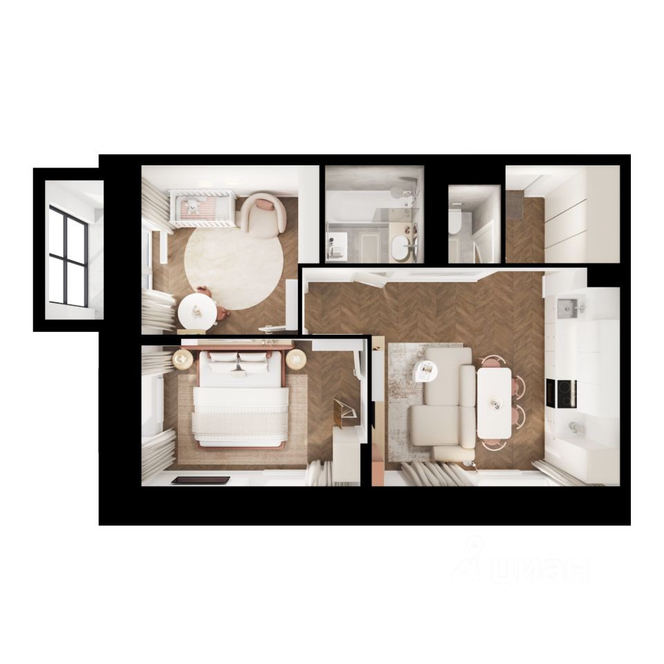 2-комн.кв., 53 м², 8/10 этаж