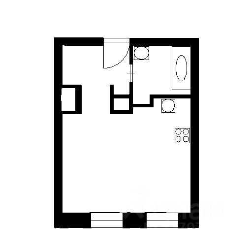 Планировка этой квартиры по данным Циан