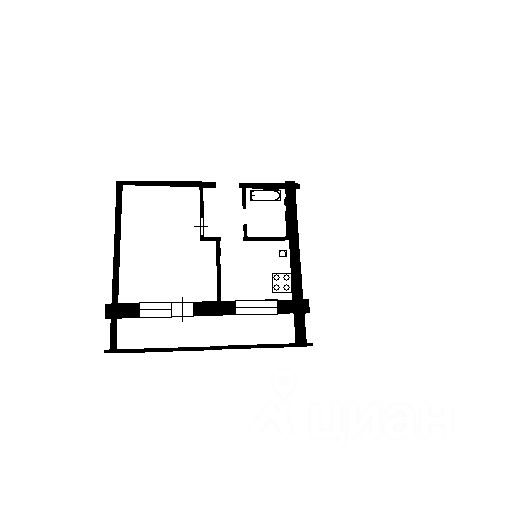 Планировка этой квартиры по данным Циан