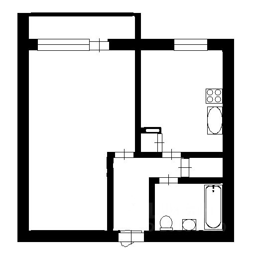 Планировка этой квартиры по данным Циан