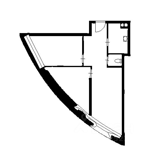 Планировка этой квартиры по данным Циан