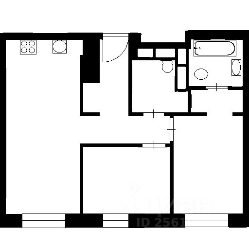 Планировка этой квартиры по данным Циан