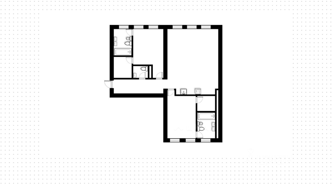 Планировка этой квартиры по данным Циан