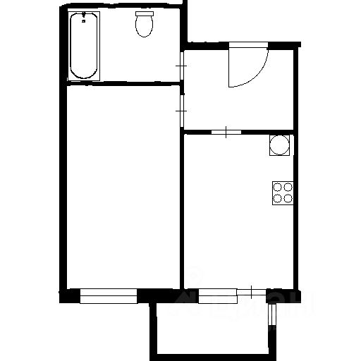 Планировка этой квартиры по данным Циан
