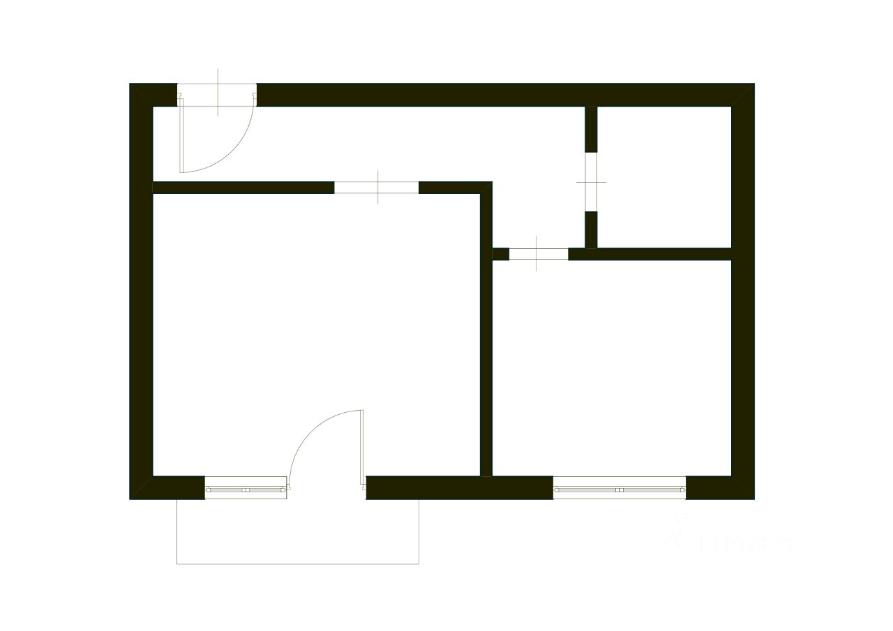 Планировка этой квартиры по данным Циан