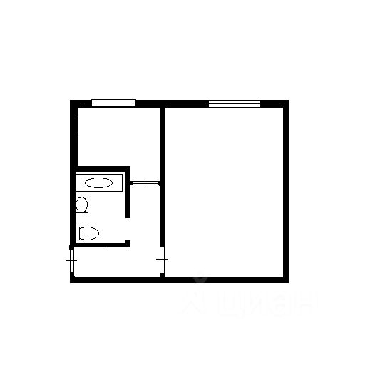 Планировка этой квартиры по данным Циан