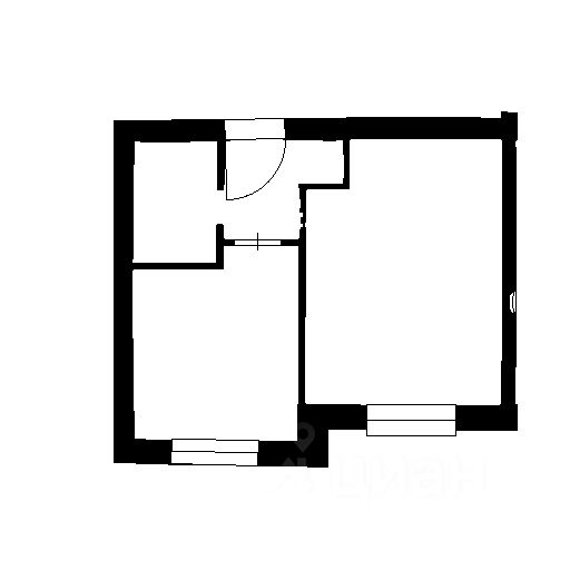 Планировка этой квартиры по данным Циан