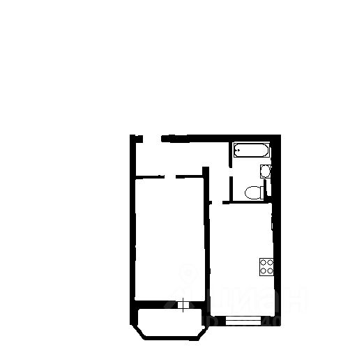 Планировка этой квартиры по данным Циан