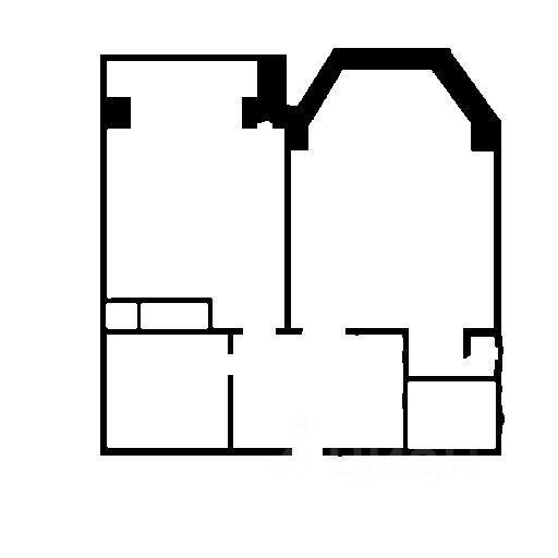 Планировка этой квартиры по данным Циан