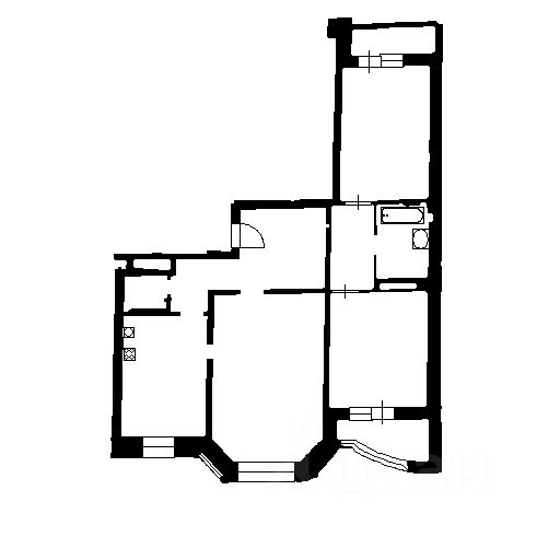 Планировка этой квартиры по данным Циан