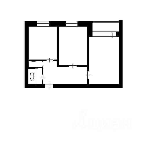 Планировка этой квартиры по данным Циан