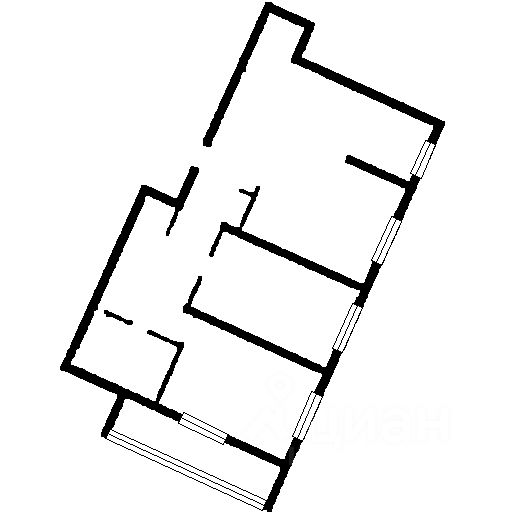 Планировка этой квартиры по данным Циан