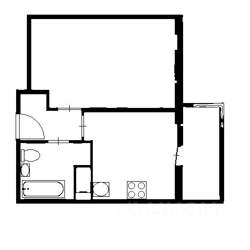 Планировка этой квартиры по данным Циан