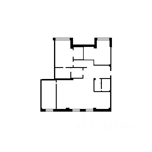 Планировка этой квартиры по данным Циан