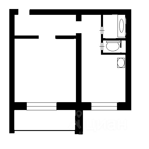 Планировка этой квартиры по данным Циан