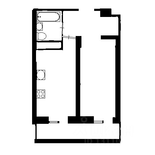 Планировка этой квартиры по данным Циан