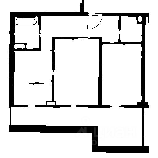 Планировка этой квартиры по данным Циан