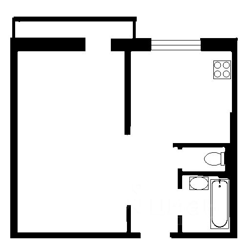 Планировка этой квартиры по данным Циан