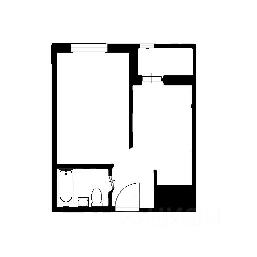 Планировка этой квартиры по данным Циан