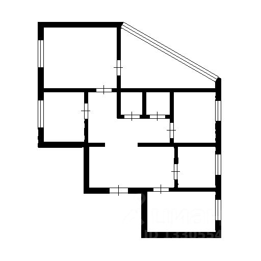 Планировка этой квартиры по данным Циан