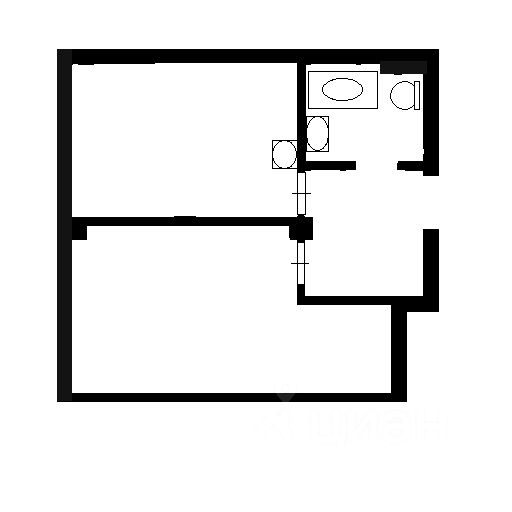 Планировка этой квартиры по данным Циан