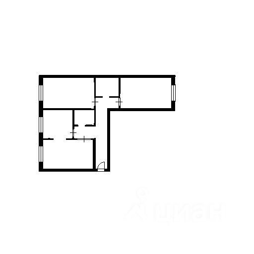Планировка этой квартиры по данным Циан