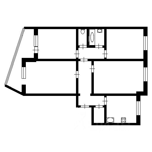 Планировка этой квартиры по данным Циан