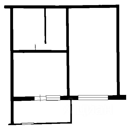 Планировка этой квартиры по данным Циан