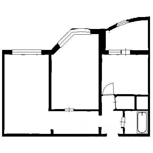 Планировка этой квартиры по данным Циан
