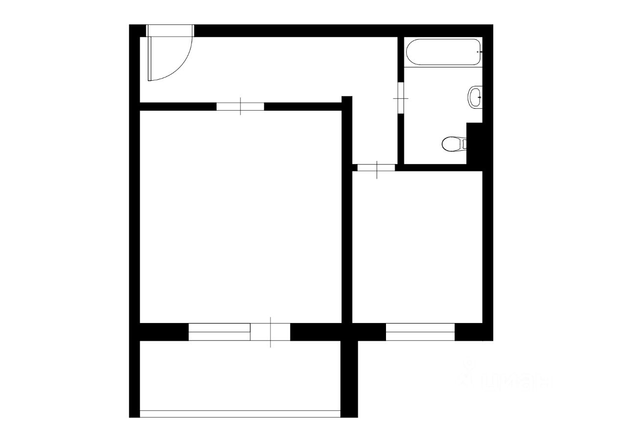 Планировка этой квартиры по данным Циан