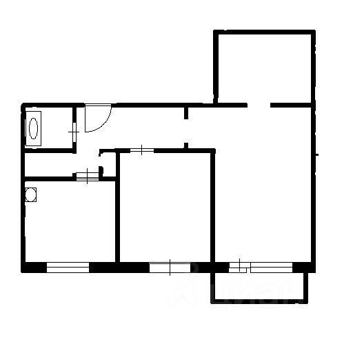 Планировка этой квартиры по данным Циан