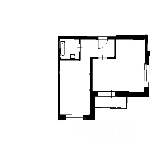 Планировка этой квартиры по данным Циан