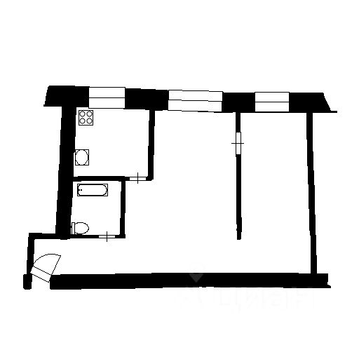 Планировка этой квартиры по данным Циан