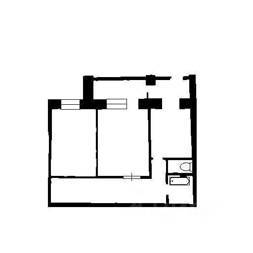 Планировка этой квартиры по данным Циан