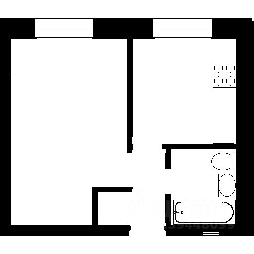 Планировка этой квартиры по данным Циан
