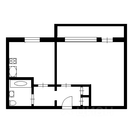 Планировка этой квартиры по данным Циан