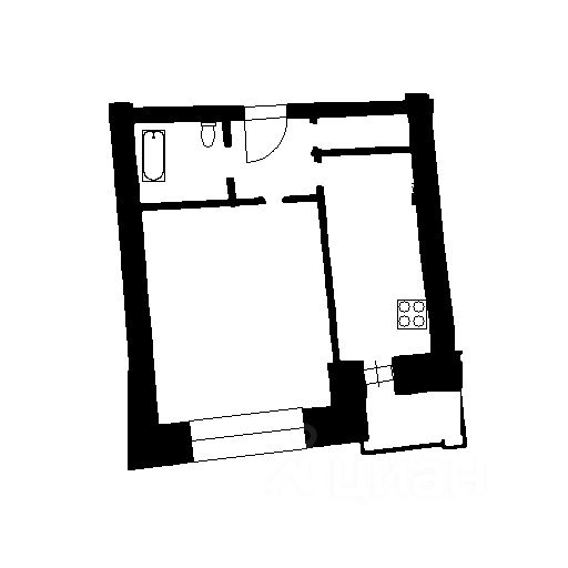 Планировка этой квартиры по данным Циан