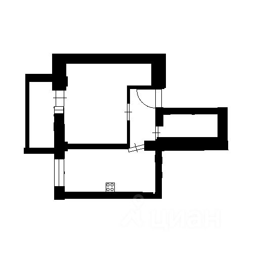 Планировка этой квартиры по данным Циан