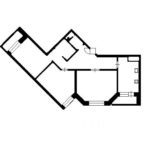 Планировка этой квартиры по данным Циан